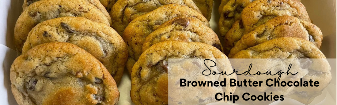 Sourdough Browned Butter Chocolate Chip Cookies