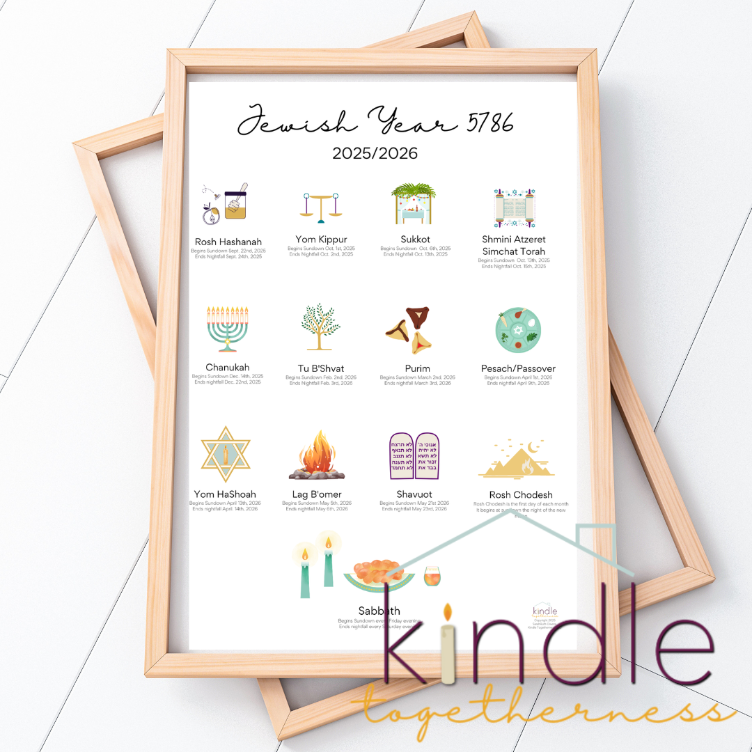 Jewish Year 5786 2025/2026 Wall Hanging/Poster