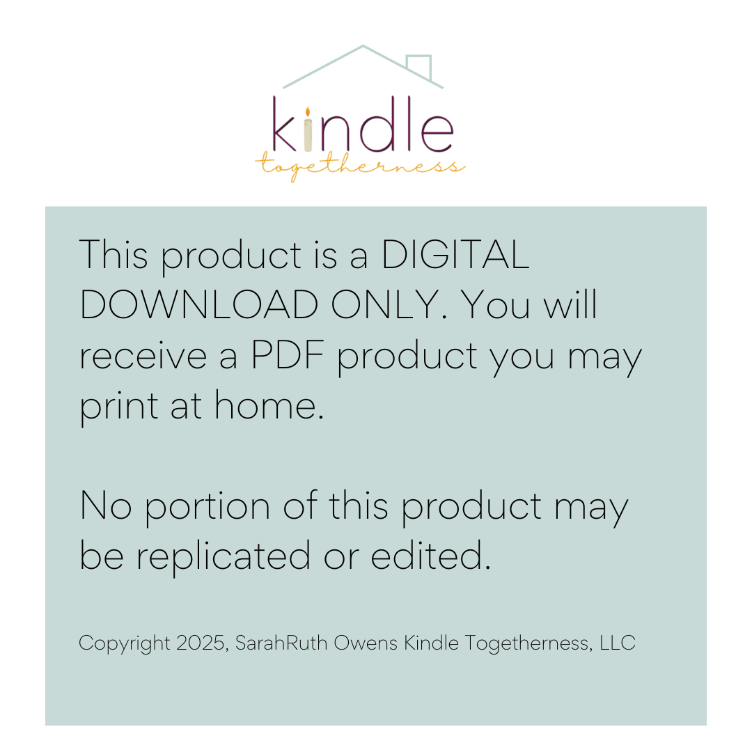 Kindle Family Togetherness Activity Calendar - July 2025
