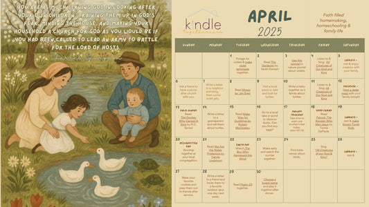 Kindle Family Togetherness Activity Calendar - April 2025