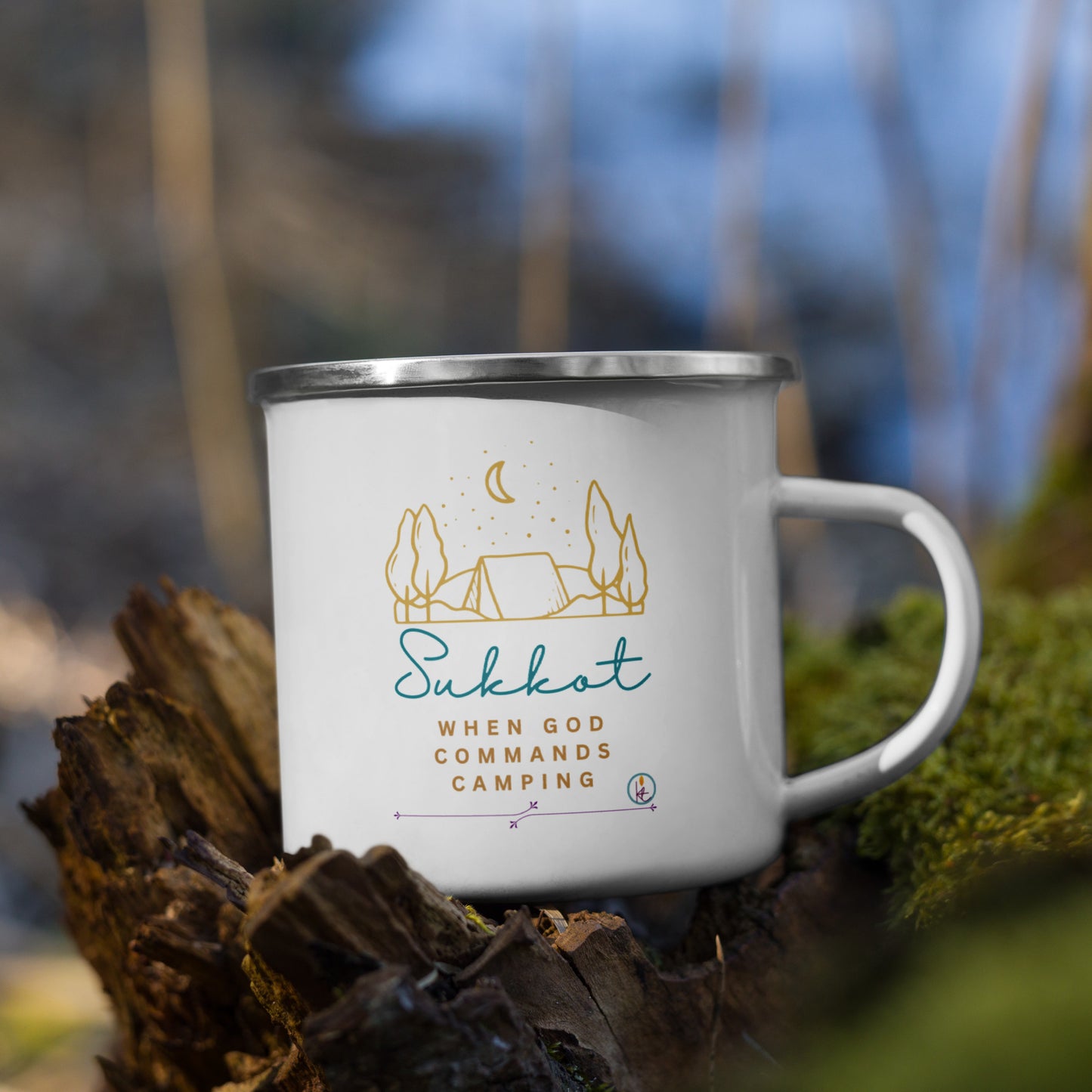 Sukkot Enameled Camp Mug