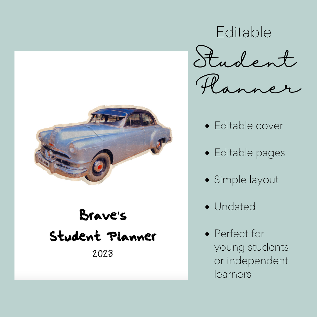 Basic Student Planner - Editable Version