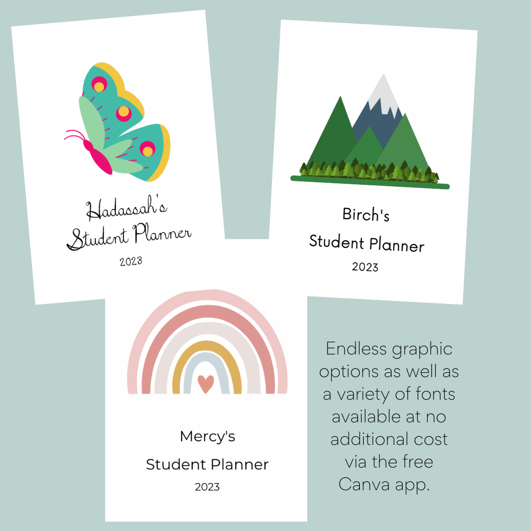 Basic Student Planner - Editable Version
