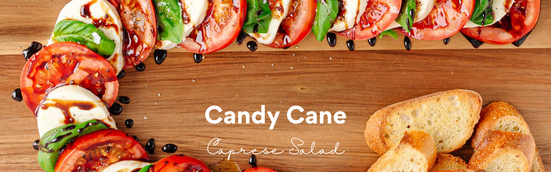 Candy Cane Caprese Salad