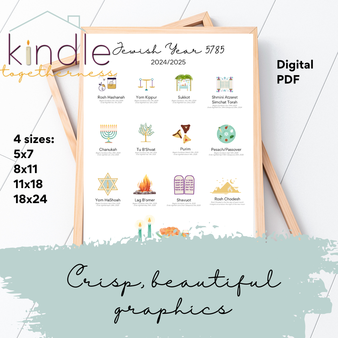 Jewish Year 5785 2024/2025 Holidays Calendar – kindletogetherness jewish-year-5785-2024-2025-holidays-calendar-kindletogetherness