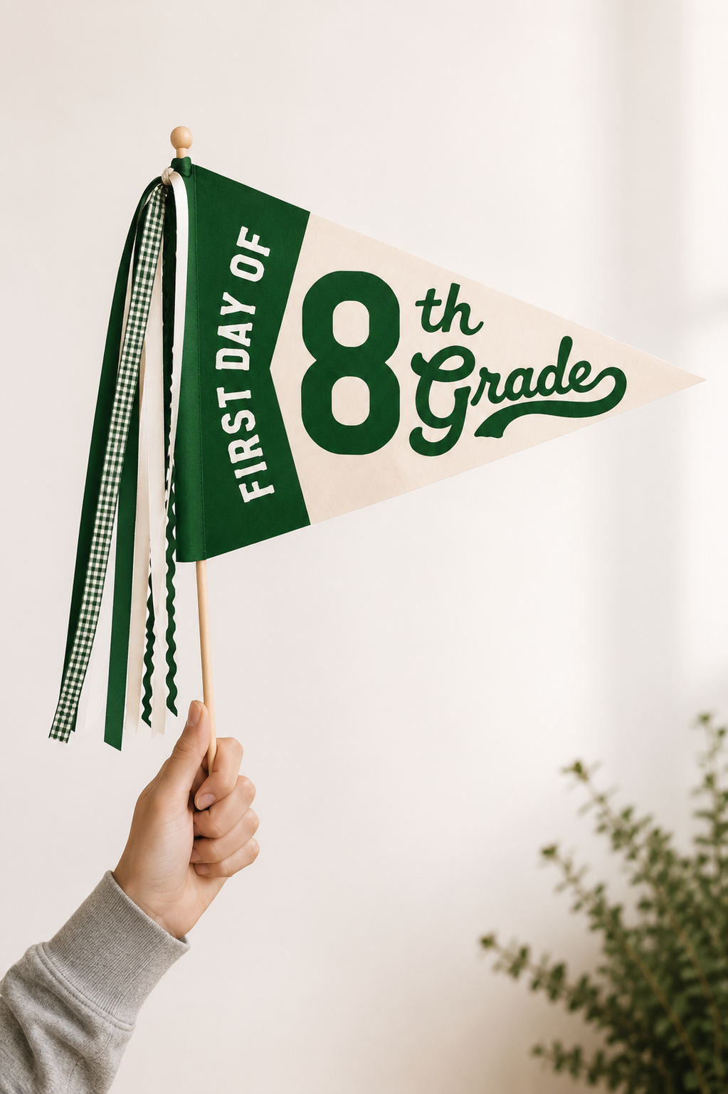 First Day of School Pennant Flags | Printable Back-to-School Photo Props | Kindergarten–12th Grade | Digital Download