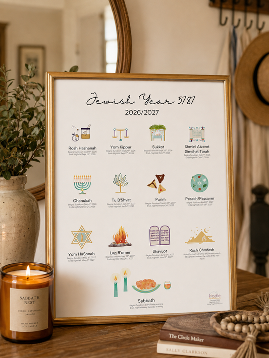 Jewish Year 5787 2026/2027 Wall Hanging/Poster