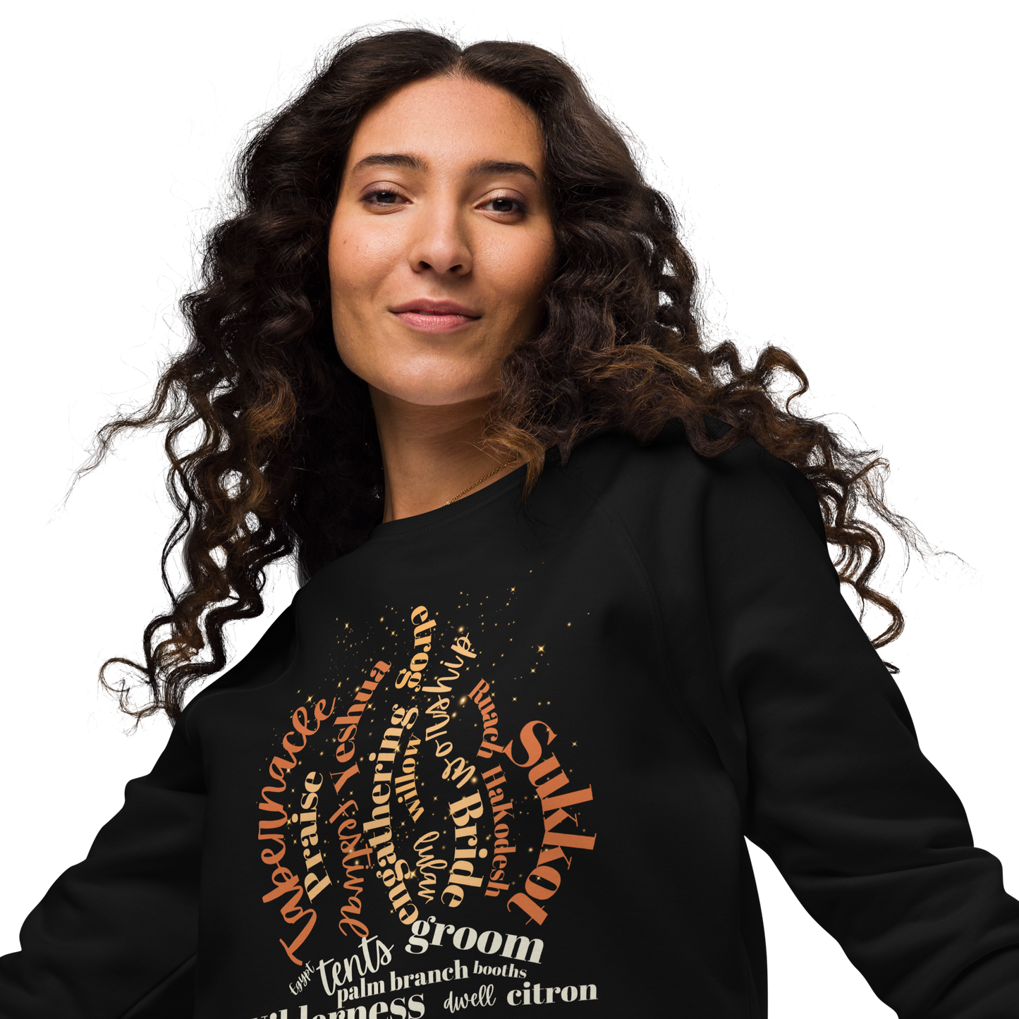 Sukkot Fire Typographic Raglan Sweatshirt