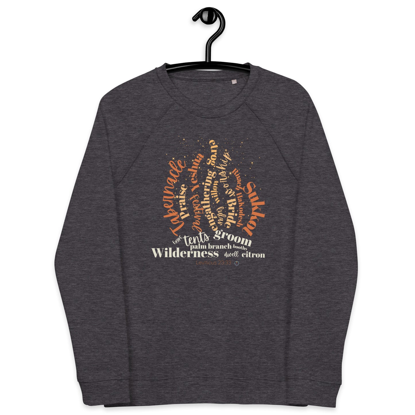 Sukkot Fire Typographic Raglan Sweatshirt