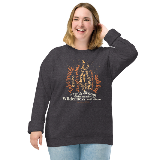 Sukkot Fire Typographic Raglan Sweatshirt