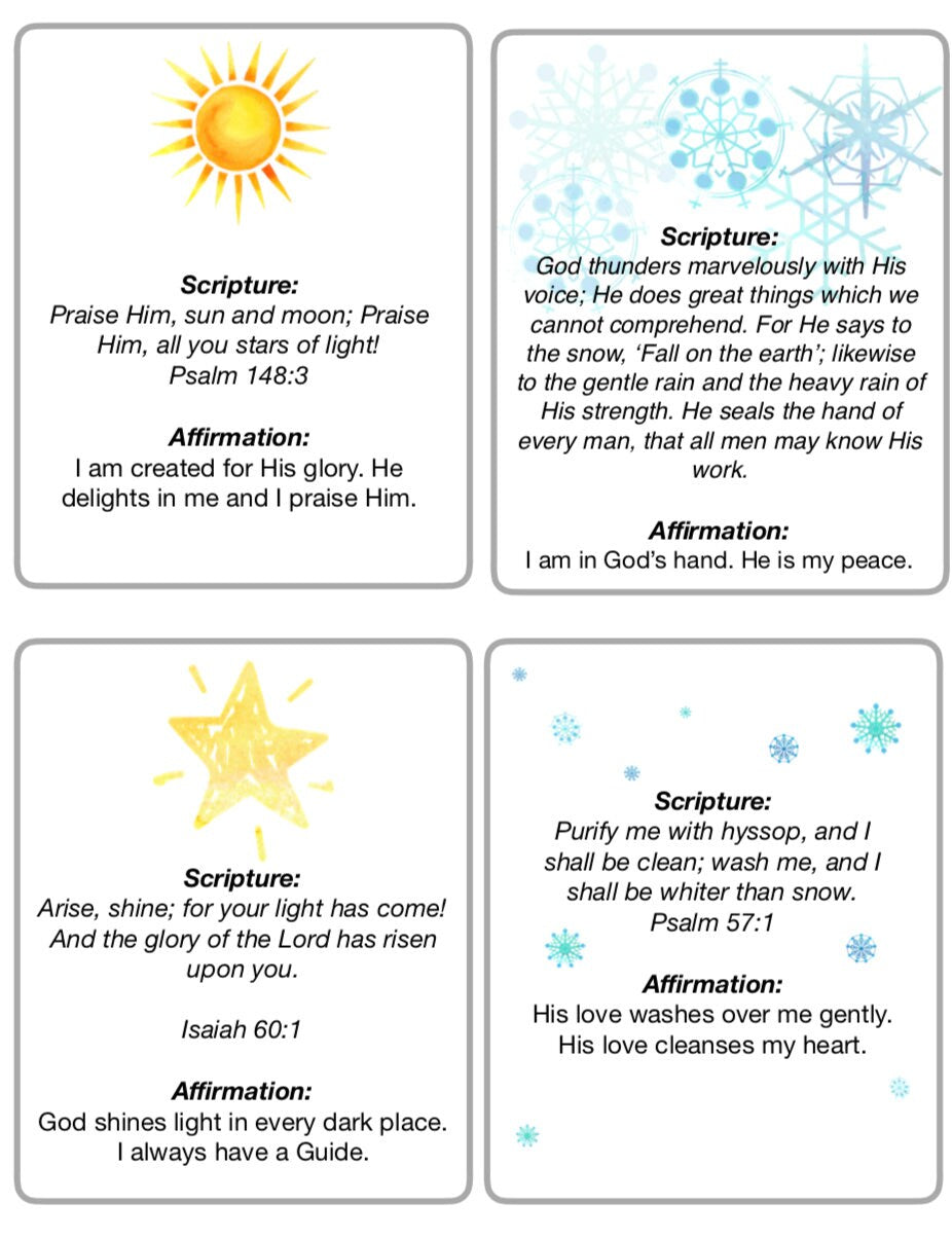 Grounded in His Love Winter Movement & Affirmation Cards